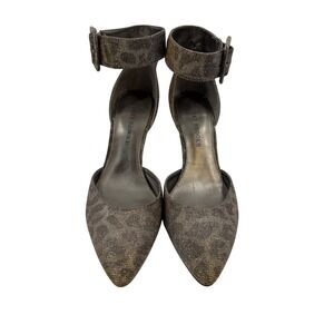 Audrey Brooke Women's Sparkle Glitter Pointed Toe Ankle Strap Heels Size 7.5M